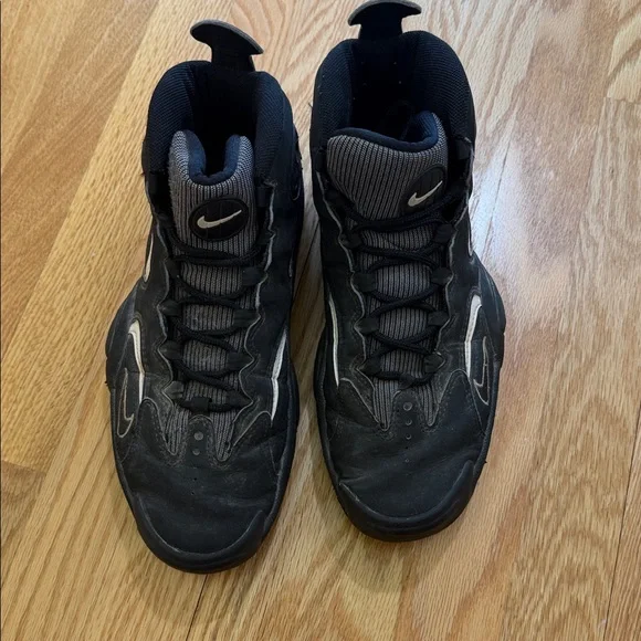 RARE NIKE 2012 Vintage Air Flight One Black BBall Shoes Size 9.5 Nike Flight One Black White for Sale - Authenticity  main image 4